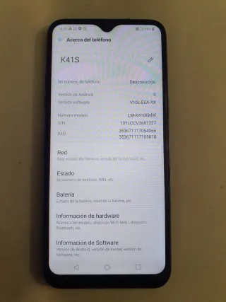 Móvil LG K41S Negro Multicolor