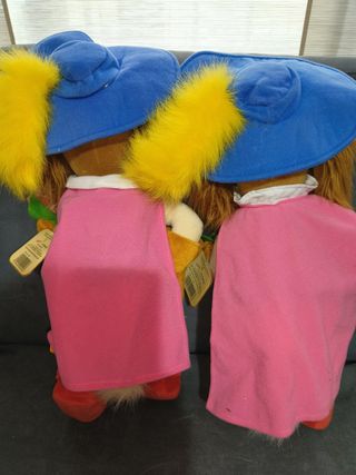 2 antiguos peluches mosqueteros mosqueperros