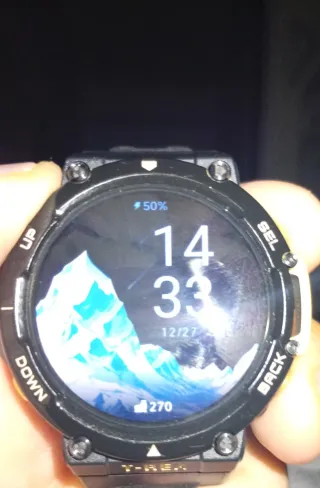 Amazfit T-Rex 2 Smartwatch negro y dorado