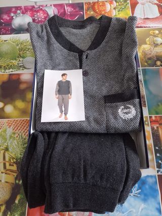 Pigiama uomo invernale grigio