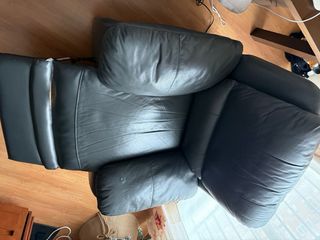 Sillón Relax Cuero Negro