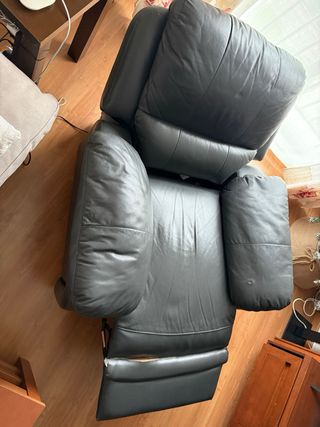 Sillón Relax Cuero Negro