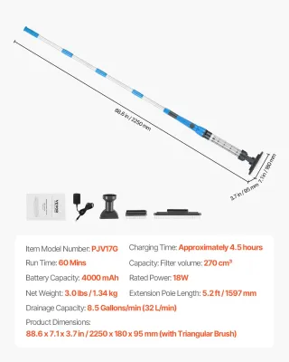 Aspirapolvere Portatile per Piscina Senza Fili