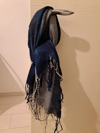Pashmina blu/grigio