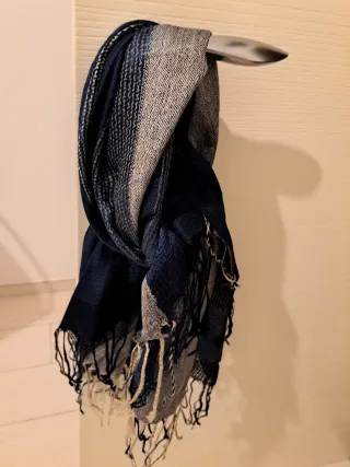 Pashmina blu/grigio