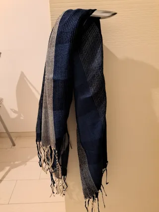 Pashmina blu/grigio