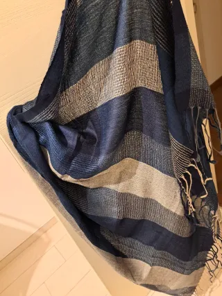 Pashmina blu/grigio