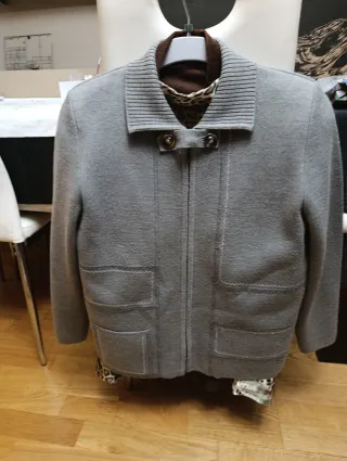 Chaqueta de punto mujer gris