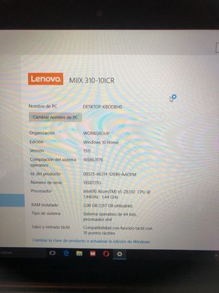 Tablet Ordenador Lenovo con teclado y regalos