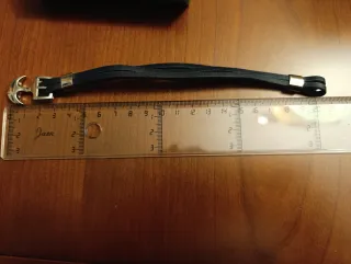 Pulsera Lotus de cuero azul