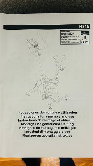 Bicicleta estática BH Fitness ZT100