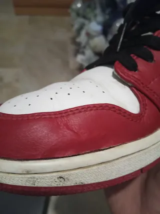 Jordan 1 Low Talla 43 Rojo/Blanco