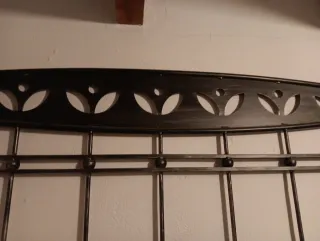 Cabecero de forja negro y plata