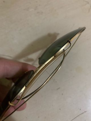 Ray-Ban Occhiali da Sole Aviator Oro Lenti Verdi