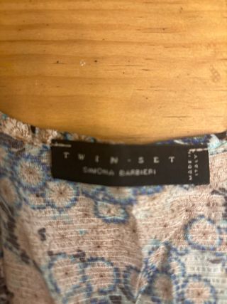 Twin Set Top Lentejuelas Dorado y Plateado