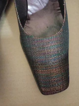 Zapatos de fiesta Tello morado y plata