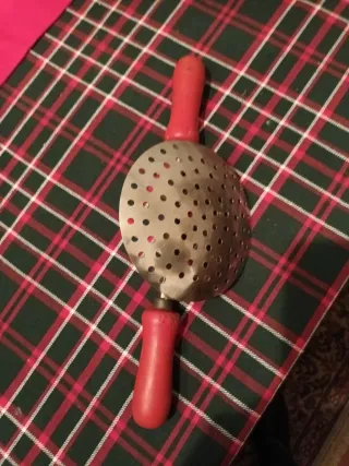 Attrezzo cucina vintage manici rossi