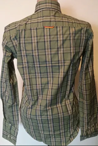 Camisa Spagnolo cuadros verde talla 16