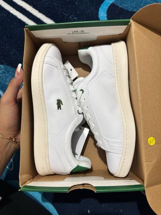 Tenis Lacoste Blancos y Verdes