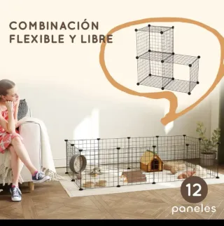 Parco metallico nero per animali domestici