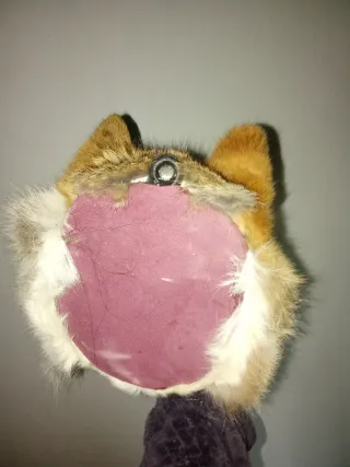 Cabeza decorativa de resina y pelo sintético