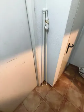 Doble barra cortina con soporte