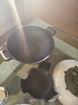 Set Fondue Metal y Mármol Nuevo