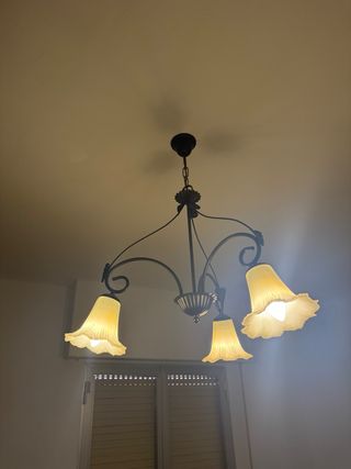 Lámpara de techo metal y cristal