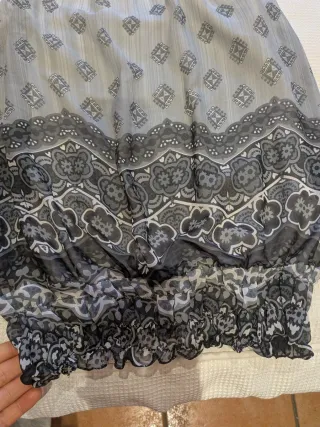 Blusa cuello halter estampada talla única