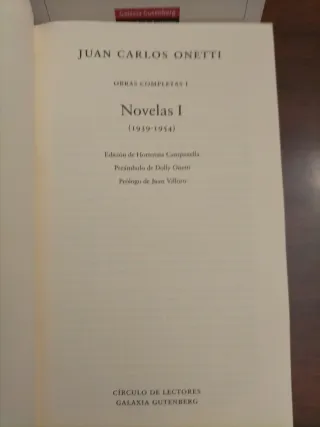 Novelas I (1939-1954): Obras completas. Vol.I