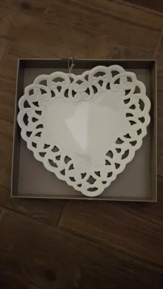 Piatto cuore porcellana