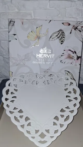 Piatto cuore porcellana