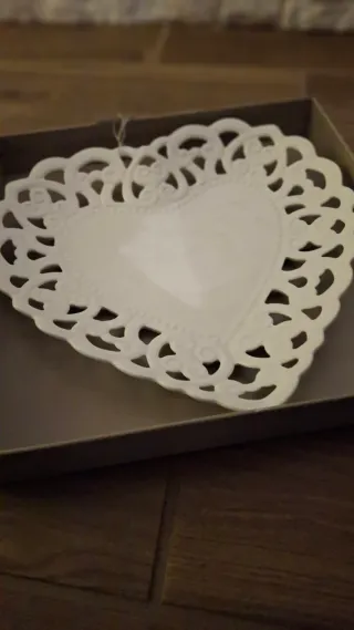 Piatto cuore porcellana