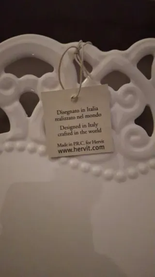 Piatto cuore porcellana