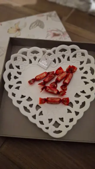 Piatto cuore porcellana