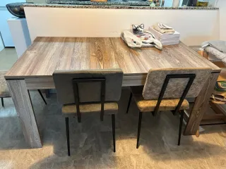 Mesa Comedor Madera extensible + 4 Sillas