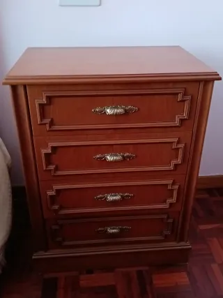 2 Mesitas de Noche Madera Vintage