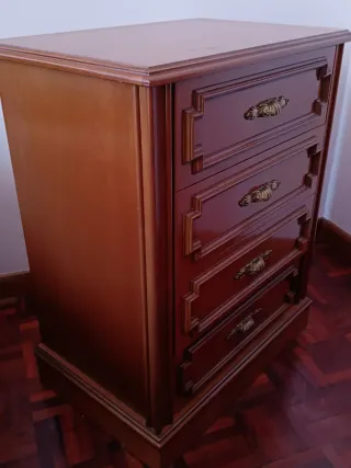 2 Mesitas de Noche Madera Vintage