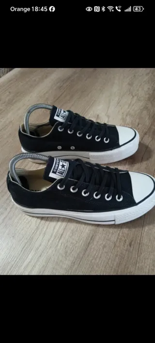 Zapatillas Converse plataforma negras