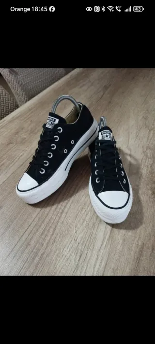 Zapatillas Converse plataforma negras