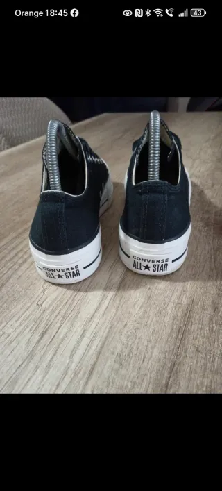 Zapatillas Converse plataforma negras