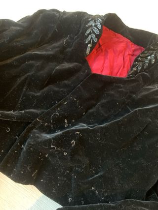 Chaqueta vintage terciopelo bordada