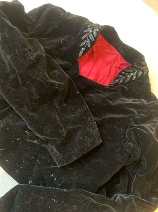 Chaqueta vintage terciopelo bordada