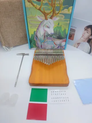 Kalimba 17 Tasti giallo "pianoforte da pollice"