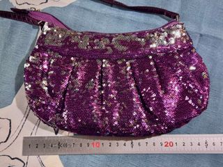 Bolso fiesta lentejuelas morado