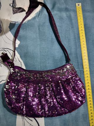 Bolso fiesta lentejuelas morado