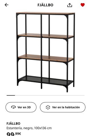 1 o 2 Estanterías Ikea FJÄLLBO Metal y Madera