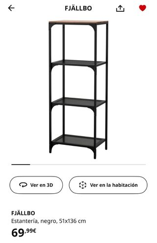 1 o 2 Estanterías Ikea FJÄLLBO Metal y Madera