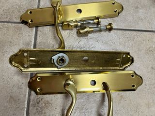 7 Juegos Picaportes Dorados + Bisagras