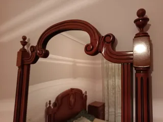 Cómoda y espejo madera vintage